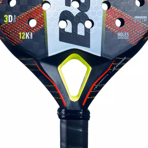 Babolat Technical Viper 12K Carbon Fibre Padel Racket - Black / Red