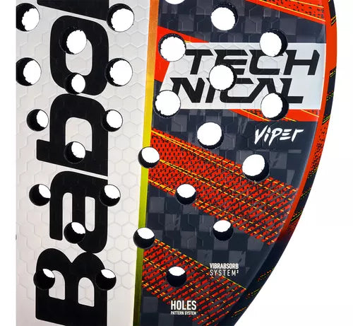 Babolat Technical Viper 12K Carbon Fibre Padel Racket - Black / Red