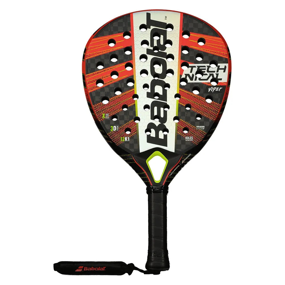 Babolat Technical Viper 12K Carbon Fibre Padel Racket - Black / Red