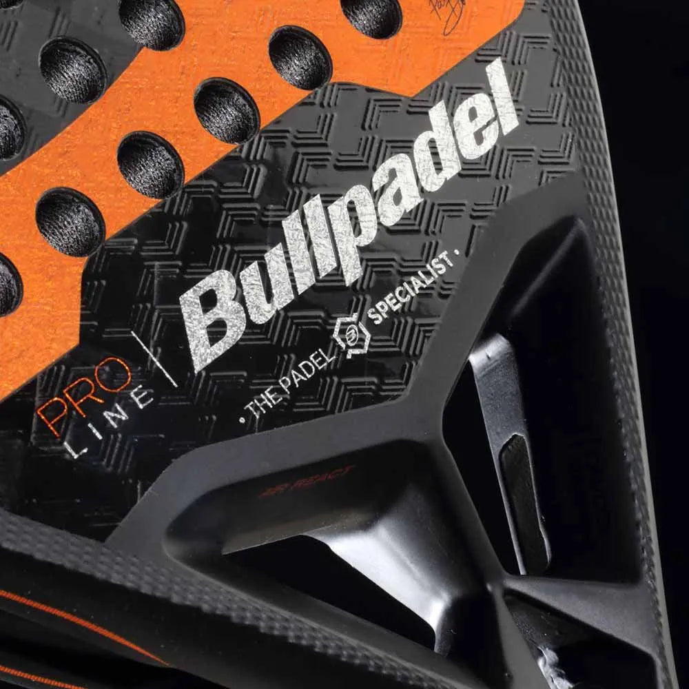 Bullpadel Hack 03 12K Carbon Fibre Padel Racket - Black / Orange / Silver