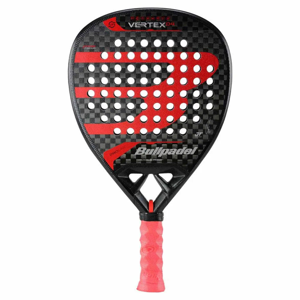 Bullpadel Vertex 04 12K Carbon Fibre Padel Racket - Black / Red