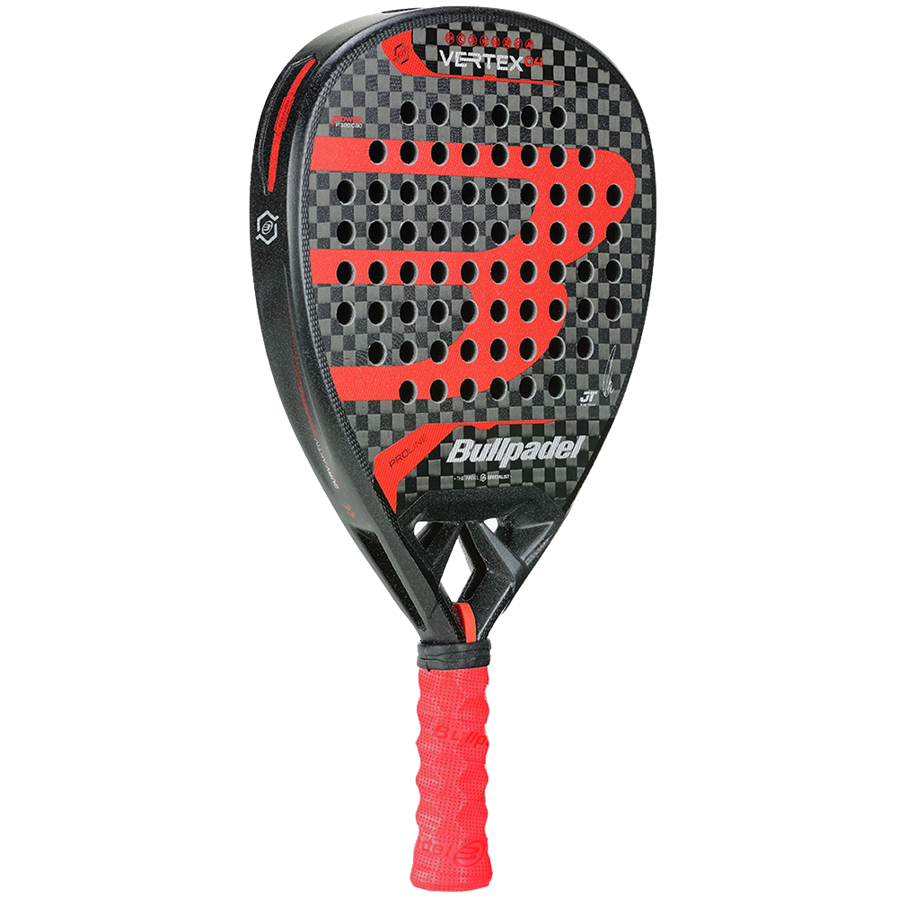 Bullpadel Vertex 04 12K Carbon Fibre Padel Racket - Black / Red