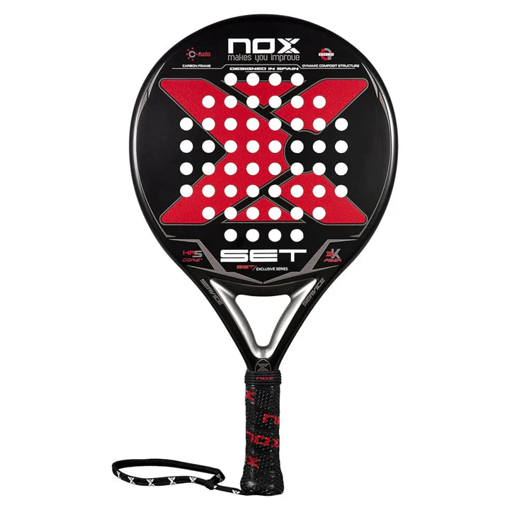 NOX SET 3K Carbon Padel Racket - Black / Red