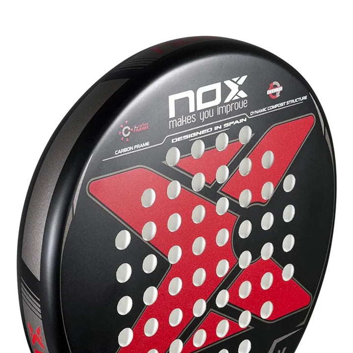 NOX SET 3K Carbon Padel Racket - Black / Red