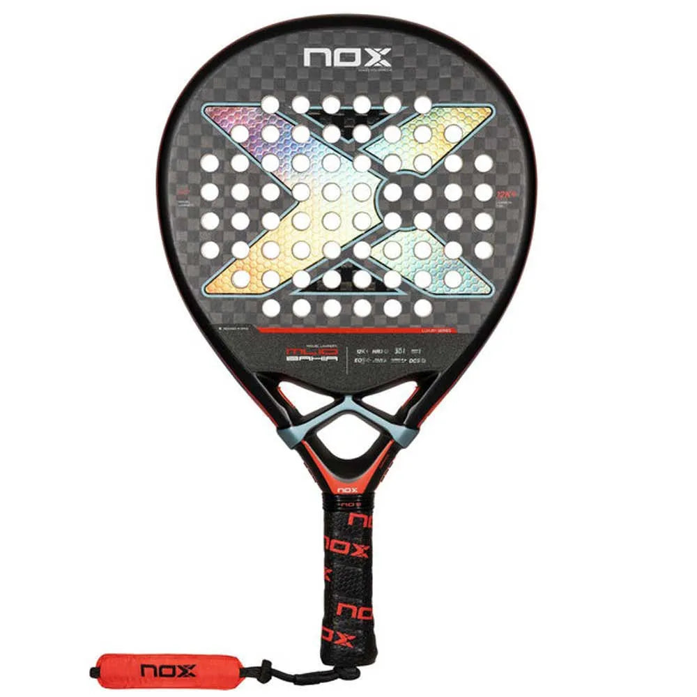 NOX ML10  Bahia 12K Carbon Fibre Padel Racket - Black / Silver / Red