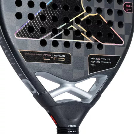 NOX AT2 Genius LTD 2024 Limited Edition 18K Carbon Fibre Padel Racket - Black