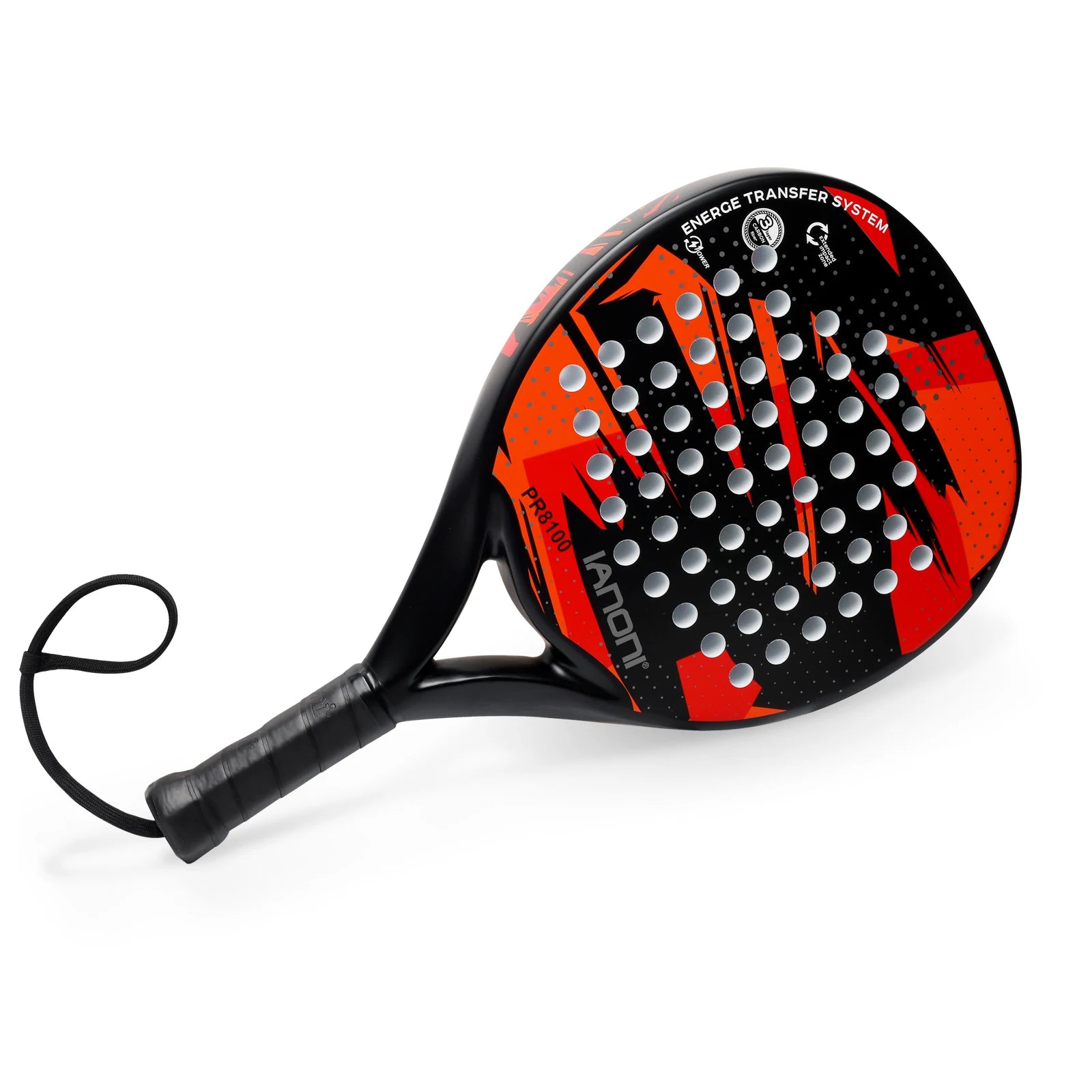 IANONI 3K Carbon Fibre Padel Racket - Black / Red