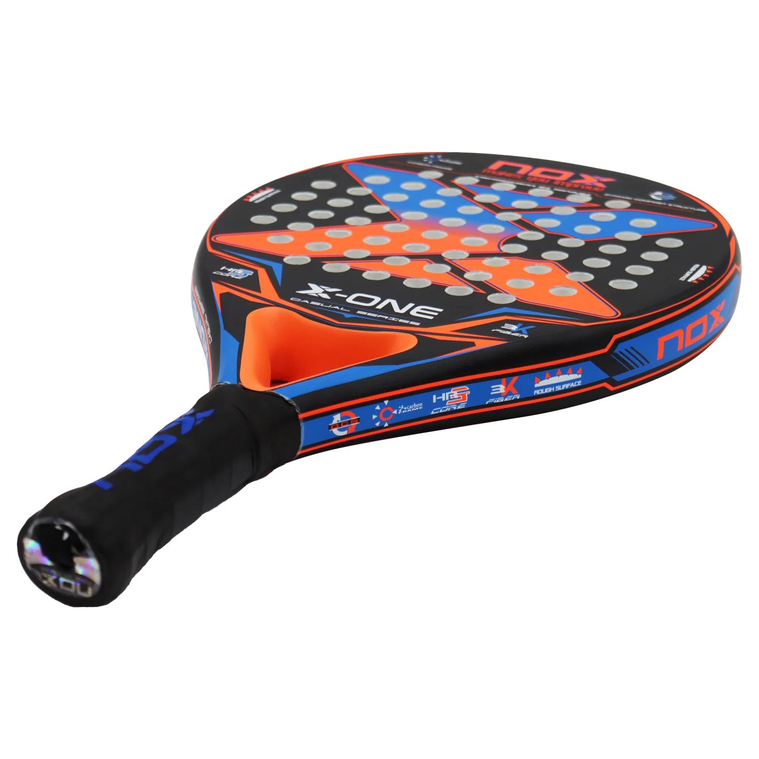 NOX X-ONE 3K Carbon Padel Racket - Black / Blue / Orange