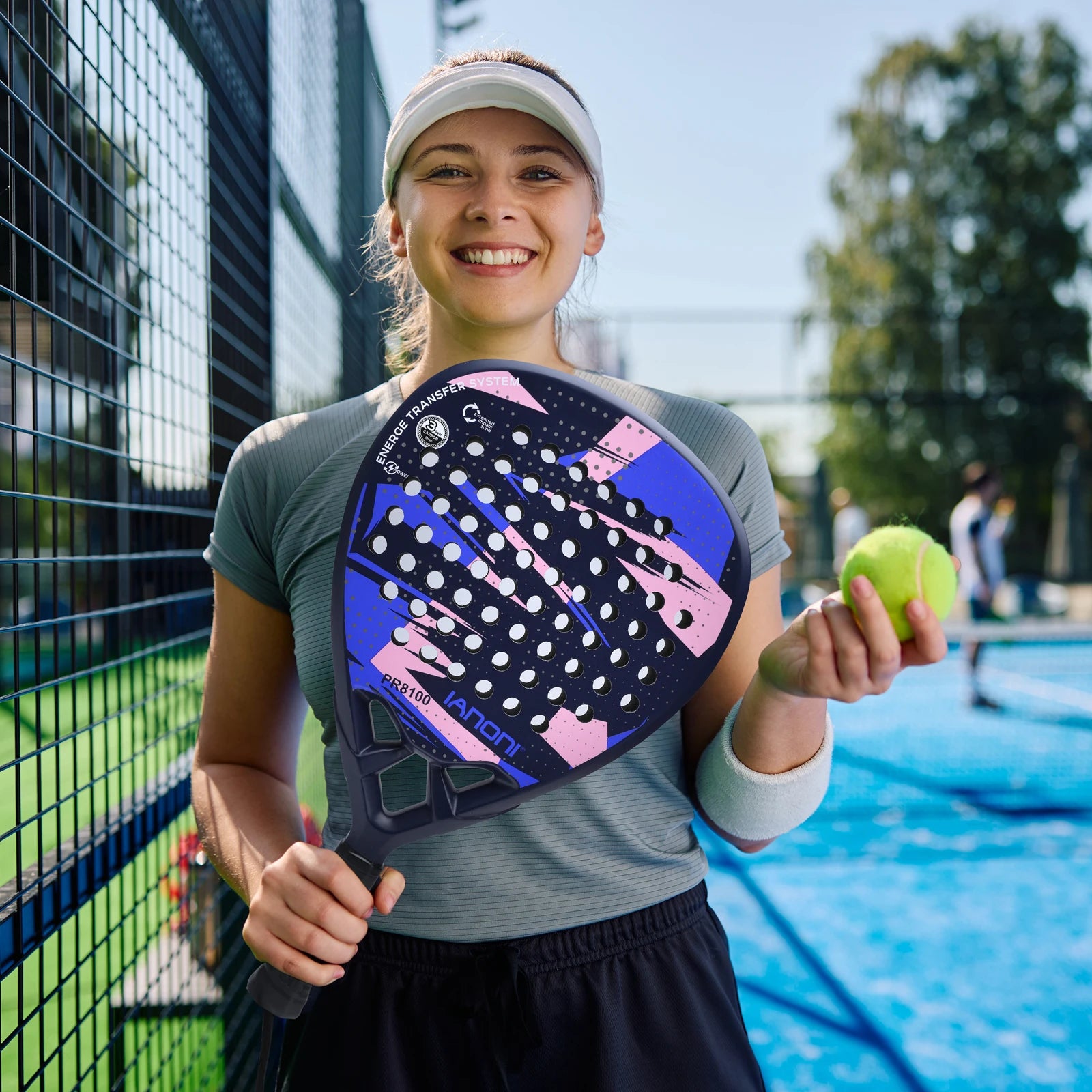 IANONI 3K Carbon Fibre Padel Racket - Black / Red