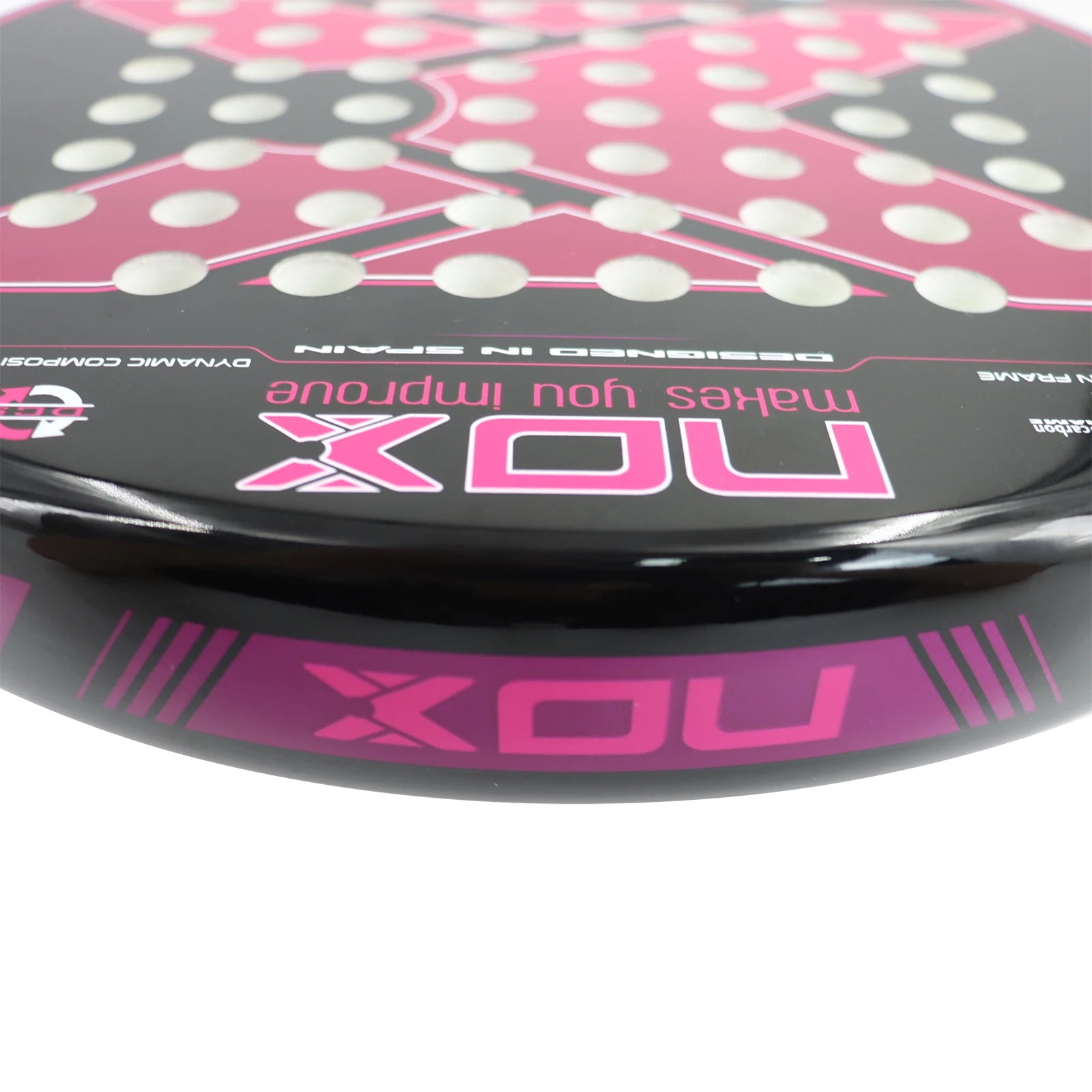 NOX Silhoutte 3K Carbon Fibre Padel Racket - Black / Pink