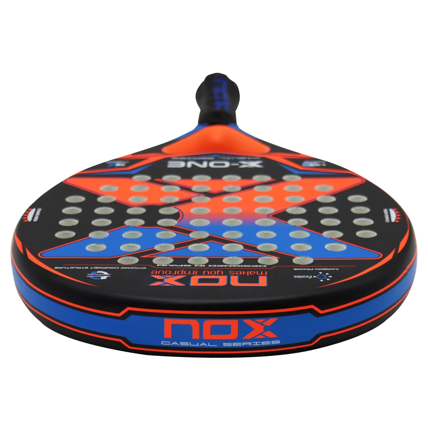 NOX X-ONE 3K Carbon Padel Racket - Black / Blue / Orange