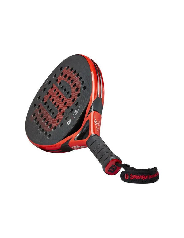 Wilson Bela Elite Carbon Fibre Padel Racket - Black / Red